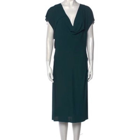 Roland Mouret Cowl Neck Midi Length Dress Size L | US10 - Picture 1 of 13